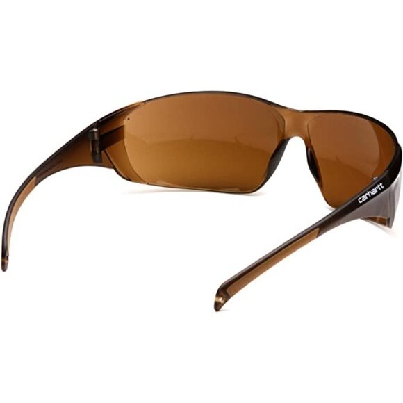 Carhartt Construction Safety Sunglasses Glasses Brown Polycarbonate UVA UVB Lens - Picture 4 of 6